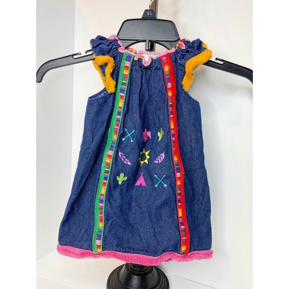 Freckled Chicken Boutique Infant  Dress Aztec, Cinco de Mayo Colorful Size 12M